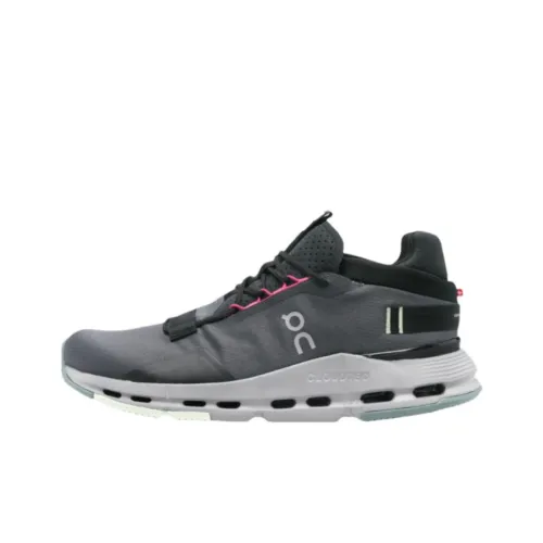 On Cloudnova 2 Slip Устойчивый к истиранию Низкий Топ Беговые кроссовки Мужской Черный