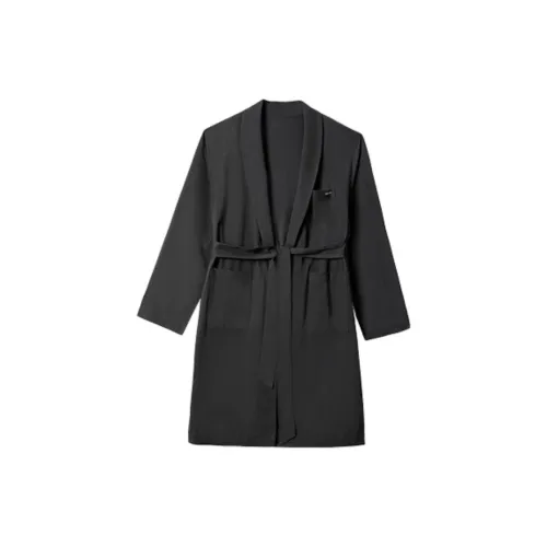 SALIGIA Черный Чесаный хлопок Сухой и свежий Broad Мужской Банные халаты