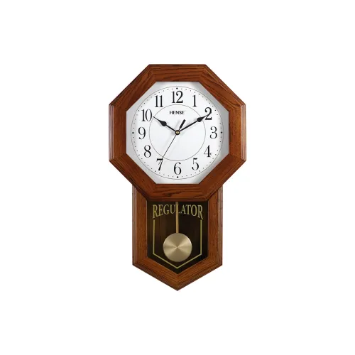 HENSE Кварцевый механизм массивная древесина настенный часы унисекс белый циферблат модель HP621