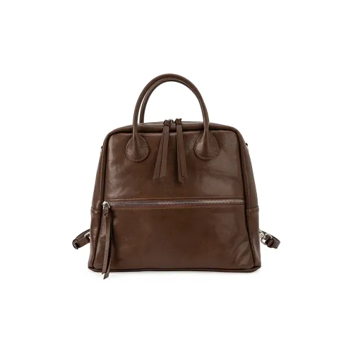 VENOF Коровья кожа Carry Рюкзак Женские Bondy Коричневый Deven Черный