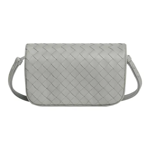 Bottega Veneta Овечья кожа Сумка через плечо Сумка на плечо Женская серебряная