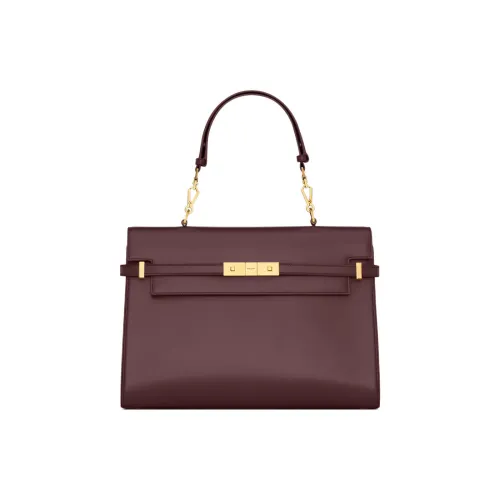 SAINT LAURENT Manhattan Телячья кожа Сумка Женские Каберне Совиньон Красный