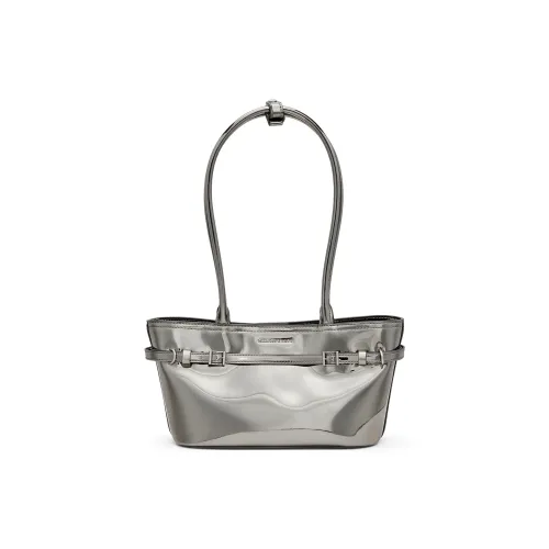 CHARLES KEITH ПУ (полиуретан) Подмышечный Сумка на плечо Средний Женский Темно-коричневый Свинцовый Оловянный Серый