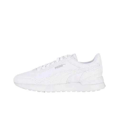 PUMA Dista Runner Slip-resistant Abrasion-resistant Low Top Casual Running Shoes Men's White PUMA Dista Runner Противоскользящий Устойчивый к истиранию Низкий Топ Повседневные Беговые Кроссовки Мужские Белые