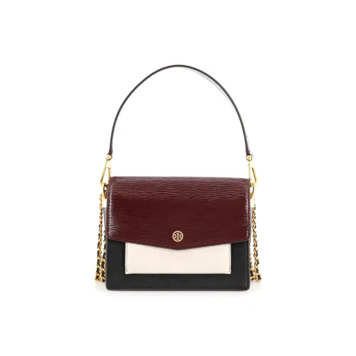 TORY BURCH Robinson Кожа Портативная Сумка через плечо Сумка на плечо Женская Коричневая Красная