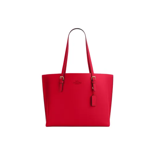 COACH Mollie Кожа Тоут Сумка Сумка для покупок Сумка Сумка через плечо Большая Женская Красная