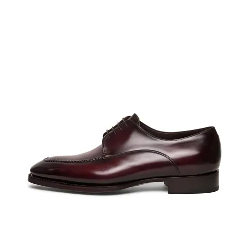 Santoni Туфли Низкие Топ Бордовый Мужской