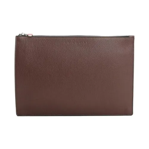 KITON Кожаный клатч мужской коричневый