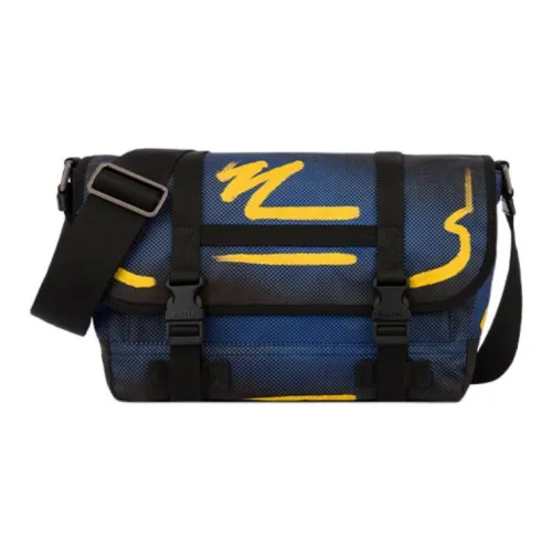 MOSCHINO Полиэстер Курьерская сумка Сумка через плечо Сумка для ноутбука Мужская Синяя