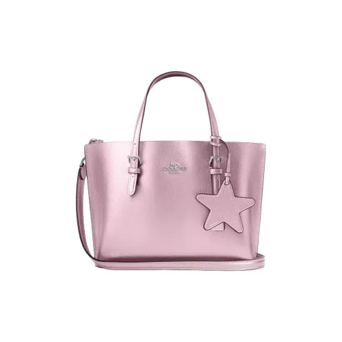 COACH Кожа Тоут Сумка Сумка для покупок Сумка через плечо Сумка среднего размера Женская Розовая