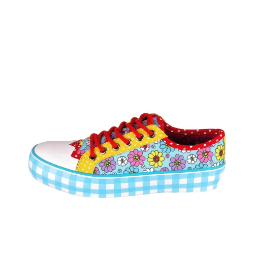 IRREGULAR CHOICE Gingham Surprise Slip-resistant Low Top Скейтборд Кроссовки Женские Blue