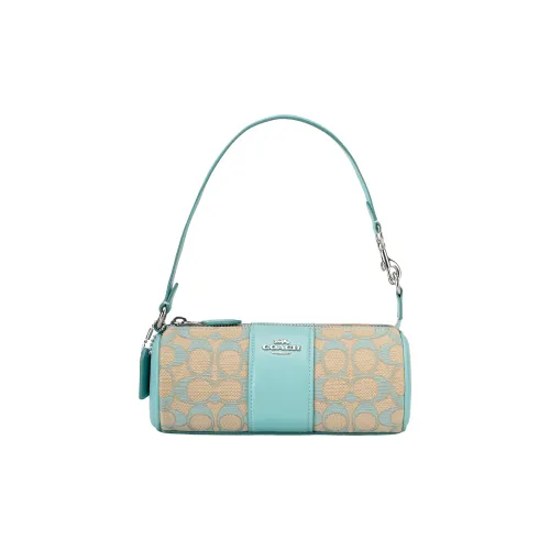 COACH Nolita Ткань с кожаными вставками одно плечо маленькая сумка женский многоцветный зеленый