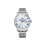 Стальной браслет, натуральный белый, синий, булавка