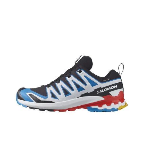 SALOMON XA Pro 3D V9 противоскользящие устойчивые к истиранию низкий топ беговые кроссовки мужские синий черный