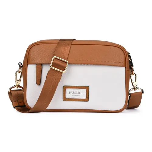 PABOJOE Сумка через плечо из натуральной коровьей кожи Мужская Черная Земля Желтая и Экрю Черная и Экрю