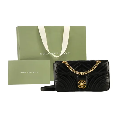 ANDSEEYOU Сумка через плечо из коровьей кожи стандартная женская черная