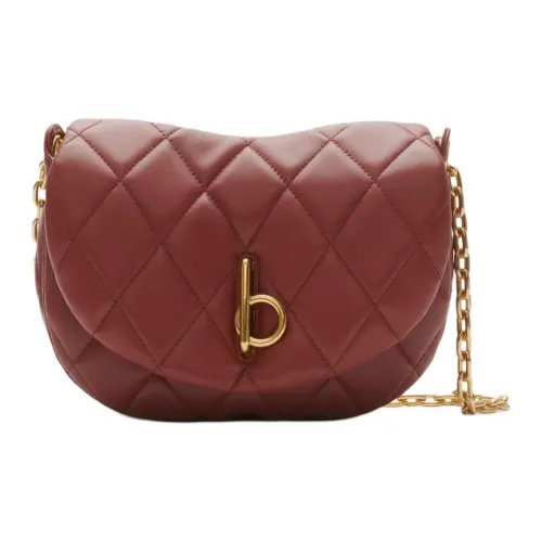 Burberry Lambskin Crossbody Bag Shoulder Bag Women's Rust Red