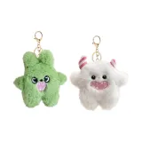 Необычный маленький монстр украшение - зеленый + белый