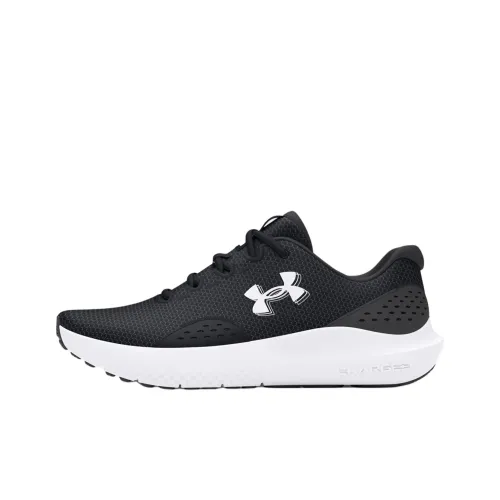 Under Armour Surge 4 Low Топ Беговые кроссовки Женские Черный белый