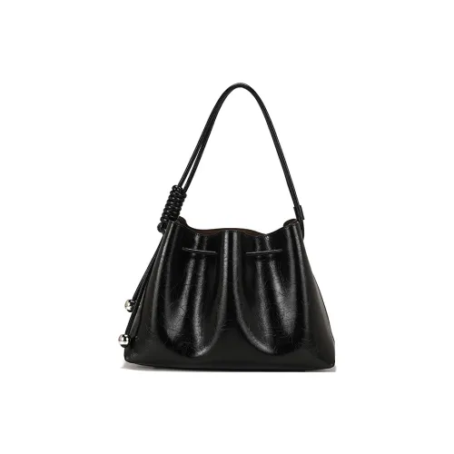 PAYOT Microfiber Synthetic Leather One Shoulder Bag Standard Women's Black