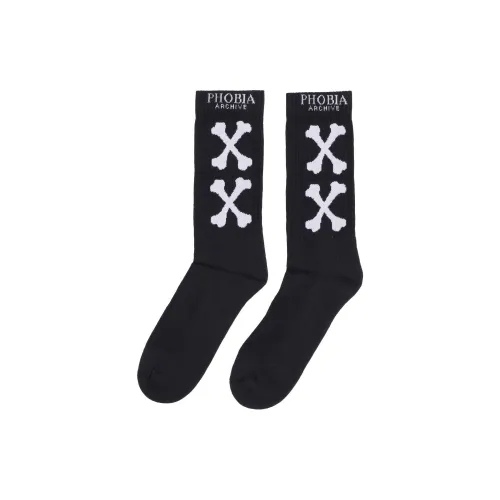PHOBIA ARCHIVE Носки Crew Мужские 1 упаковка Черные