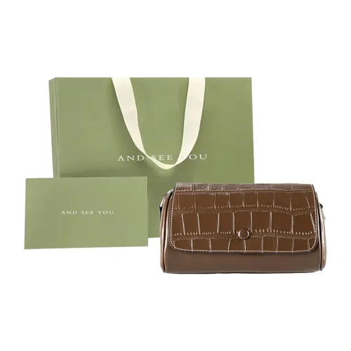 ANDSEEYOU Сумка через плечо из коровьей кожи женская черная шоколадная