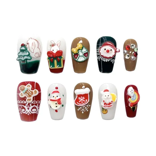 KDOW Starlight Sparkling Santa Claus False Nail Short Square 19mm KDOW Starlight Искрящийся Санта-Клаус False Nail Короткий Квадратный 19 мм