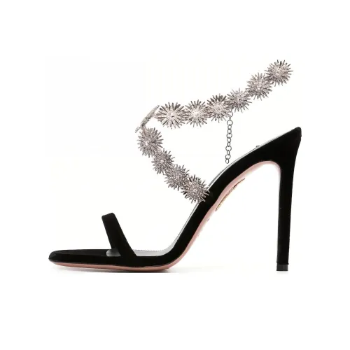 AQUAZZURA one Ремень Сандалии Черные Женские