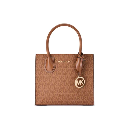 MICHAEL KORS Mercer Коровья кожа Аккордеонная сумка Сумка через плечо Сумка среднего размера Женская Карамельно-коричневый