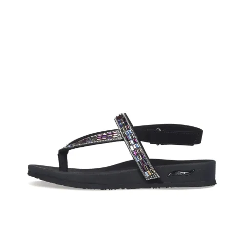 Skechers Arch Fit Odor Resistant Abrasion Resistant Шлепанцы Женские Черный