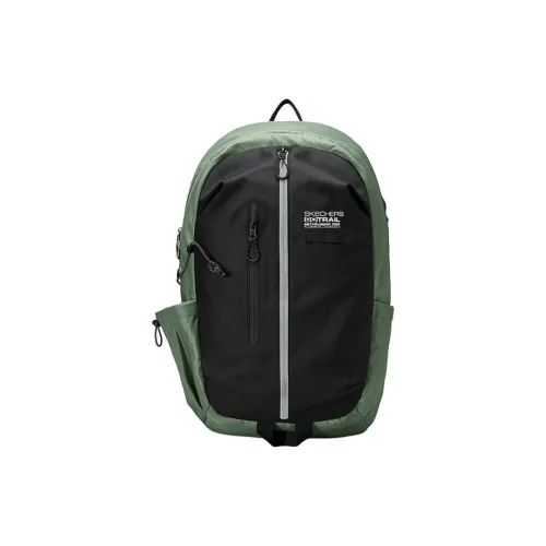 Skechers Ткань Рюкзак Стандартный Унисекс Черный Агавный Зеленый