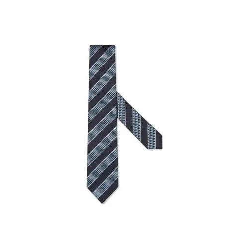 Zegna Шелковые галстуки из тутового шелка мужские светло-синие