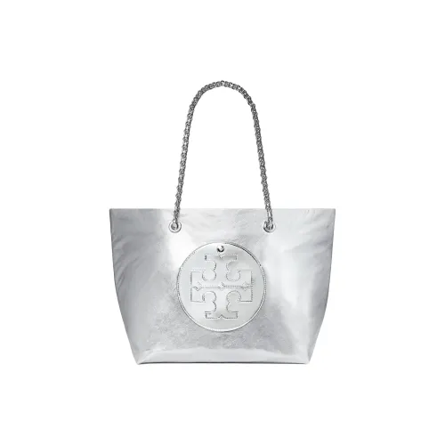 TORY BURCH Ella Нейлон Тоут Сумка Сумка для покупок Сумка на плечо Сумка Большая Women's Silver
