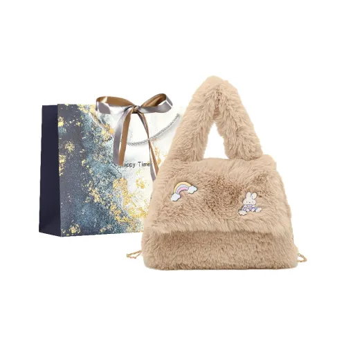 Iman's House Плюшевая сумка сумка через плечо сумка на плечо женская хаки экрю светло-розовый темно-розовый светло-коричневый