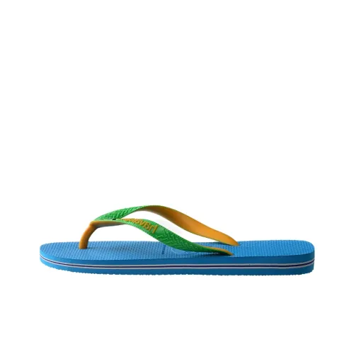 Havaianas BRASIL MI Резиновая подошва против скольжения Шлепанцы Унисекс Синий Зеленый