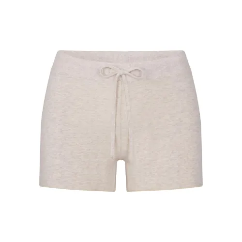 SKIMS Праздничная коллекция FW24 хлопок джерси короткие боксеры женские вереск овсянка вереск овсянка