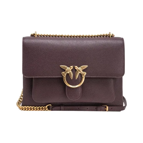 PINKO Love Series Нейлоновая Сумка через плечо Сумка на плечо Средняя Женская Бордовый