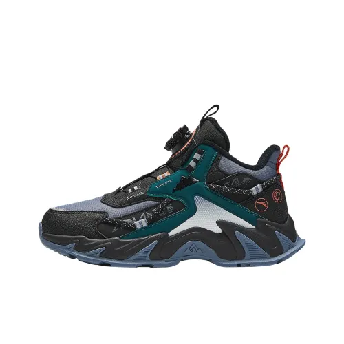 Antakids Детская хлопковая обувь Шахматная доска Серый / Черный/Чернильно-чайно-зеленый Для школьного возраста