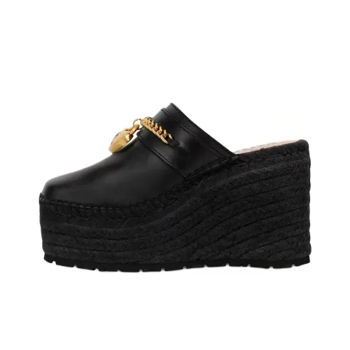 MOSCHINO Домашние тапочки с резиновым подошвой женские черные