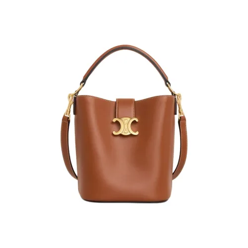 CELINE Louise Коровья кожа Сумка Маленькая Женская Рыжевато-коричневый