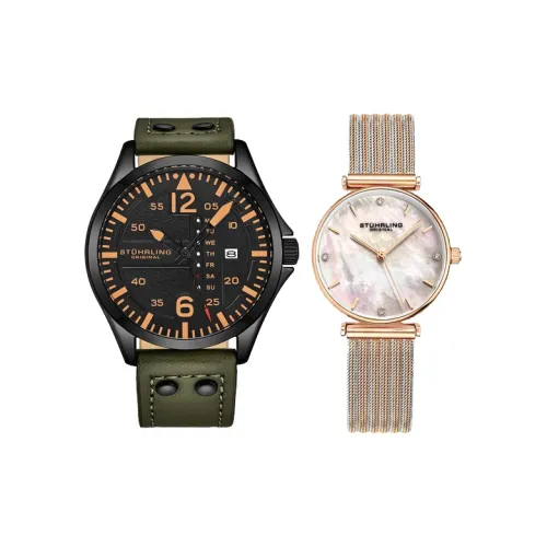 STUHRLING Кварцевый Movement Унисекс Часы 43 мм Черные