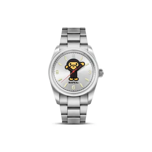 A BATHING APE Механические часы Movement унисекс, 40 мм, серебряные