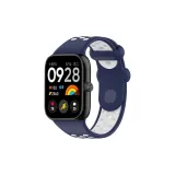 Midnight Blue White-Perforated Silicone Two-Tone Strap  
Полночь Синий Белый-Перфорированный Кремниевый Двухцветный Ремешок