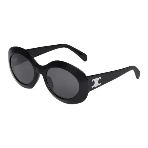 CELINE Ацетат Круглые Солнцезащитные очки Женские Черные