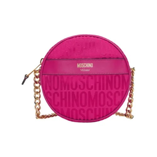 MOSCHINO Полиэстер Маленькая Круглая Сумка Сумка через плечо Женская Розовая