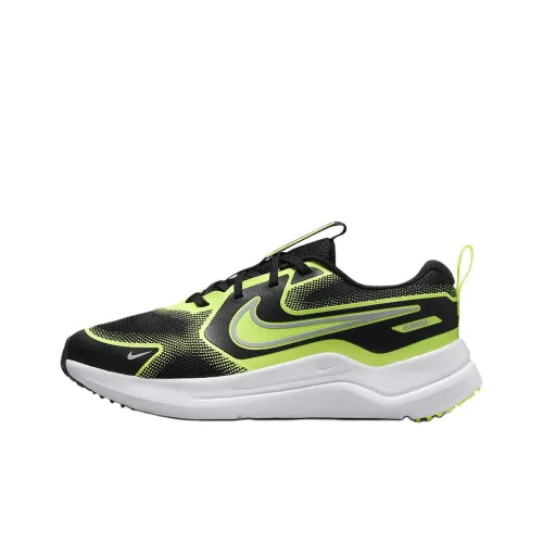 Nike Cosmic Runner Slip-resistant Abrasion-resistant Breathable Low-Top Детская Беговая Обувь Черная Желтая