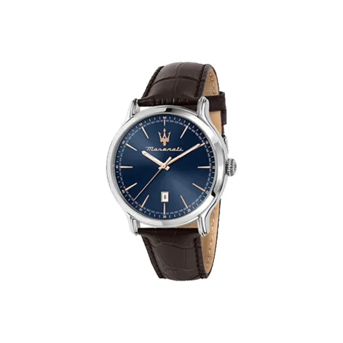 Maserati Мужские часы Кварцевый механизм Ремешок из нержавеющей стали Синий циферблат