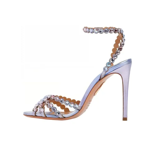 AQUAZZURA Tequila Высокие каблуки Женские Серебряные