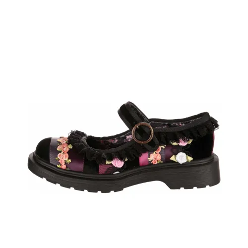 IRREGULAR CHOICE Lacey Stroll Грубый каблук Туфли Мэри Джейн Женские Черный Фиолетовый