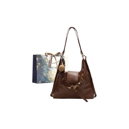 Iman's House ПУ (полиуретан) Двойная плечевая сумка через плечо сумка на плечо женская светло-коричневый темно-коричневый кофейный черный